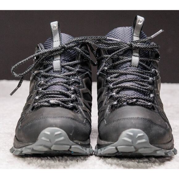 Merrell Thermo Freeze Black Waterproof Insulated Hiking Boots Mens Size 8 J42609 - Picture 2 of 16